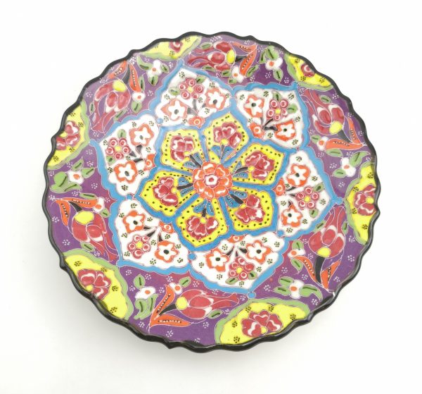 Handmade Ceramic Wall Hanging Plate(18cm) - Hand Painted Turkish Pottery - Image 8