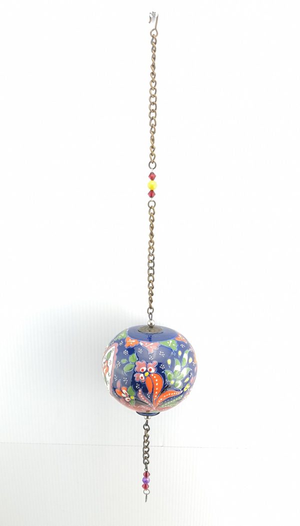 Handmade Ceramic Ball Hang - Decorative Hand Painted Wall Hanging - Xmas Gift - Image 3