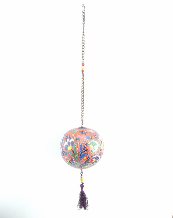 Handmade Ceramic Ball Hang - Decorative Hand Painted Wall Hanging - Image 4