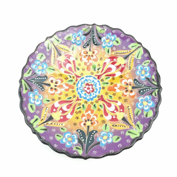 Traditional Wall Hanging Hand Painted Plate(18 cm) - 3 Different Colours - Image 4