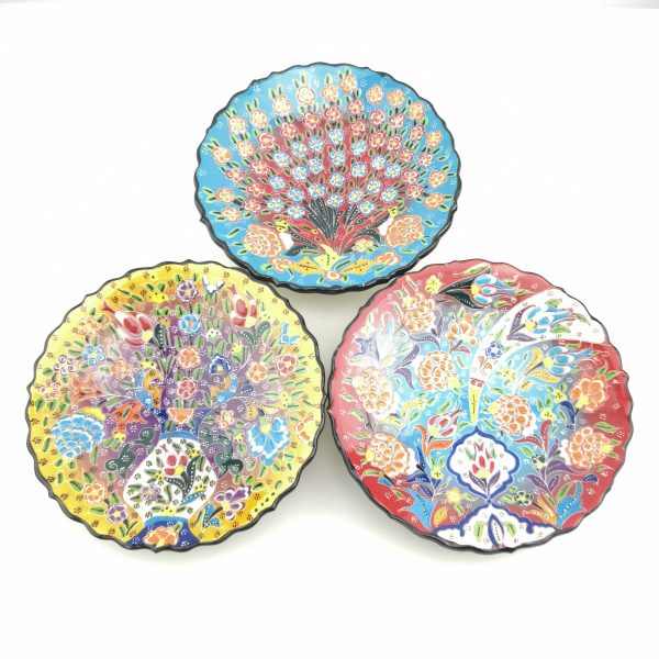 Traditional Wall Hanging Hand Painted Plate(18 cm) - 3 Different Colours