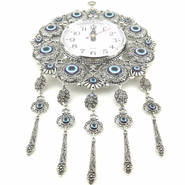 Handmade Wall Clock - Evil Eye - Nazar Alloy Wall Hanging - Image 5