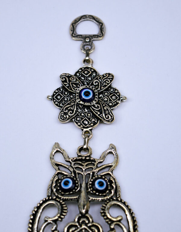 Owl Evil Eye – Nazar Alloy Wall Hanging - Image 4