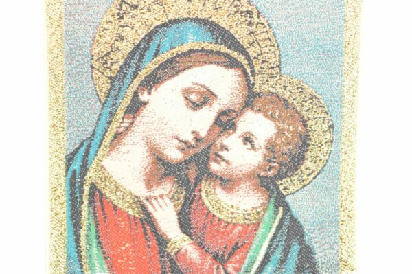 Mother Mary Holding Infant Jesus-Illustrated Evil Eye – Nazar Wall Hanging - Image 3