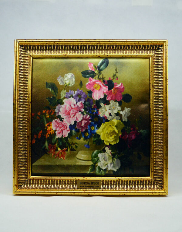 Pure Silk Harold Clayton Painting Tableau / Wall Hanging /25.5cm x 25.5cm